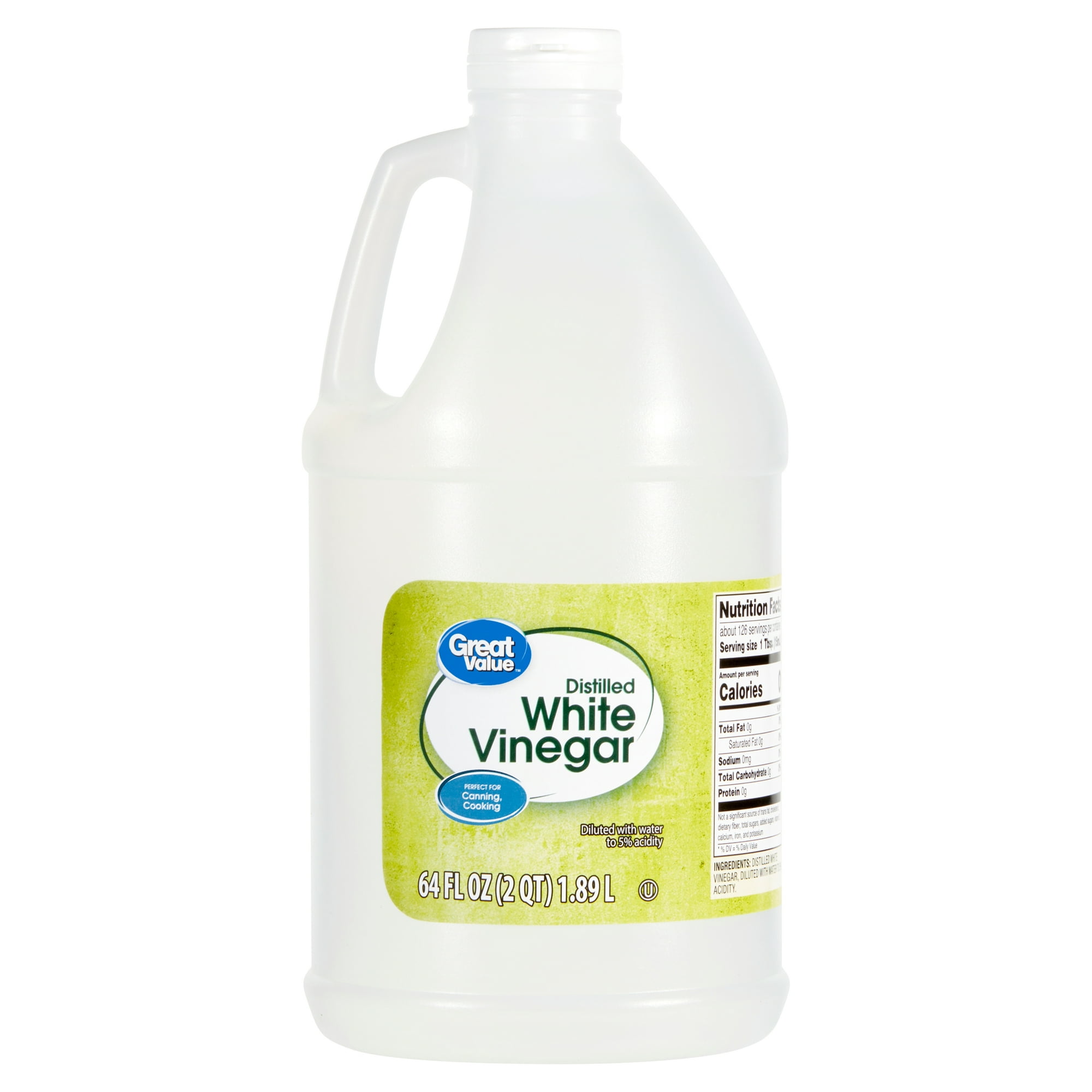 Great Value Distilled White Vinegar, 64 fl oz itFRESH