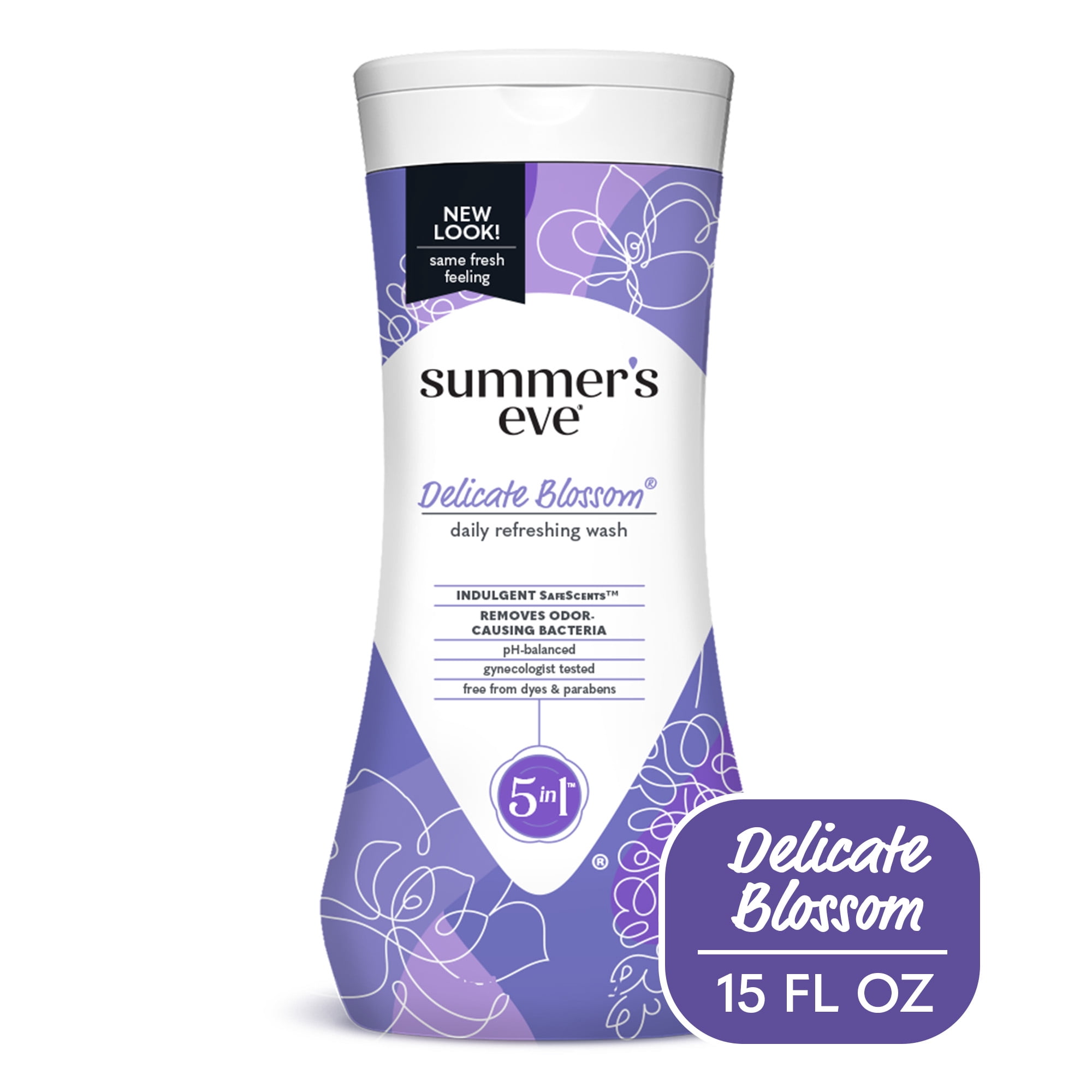 Summer's Eve Delicate Blossom Daily Feminine Wash, Removes Odor, pH